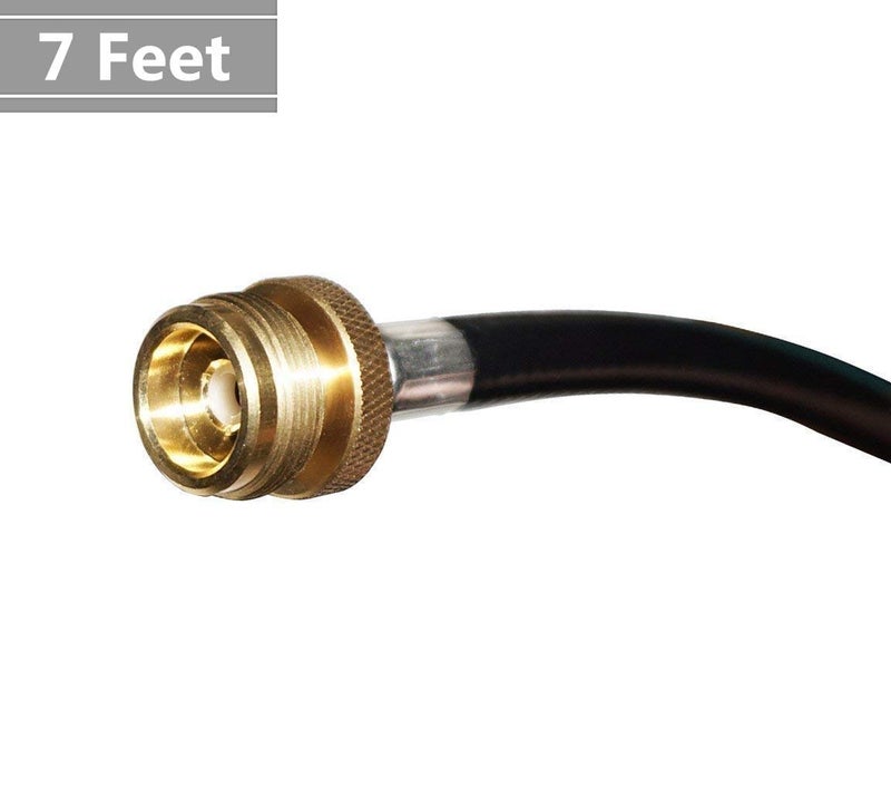 DozyAnt 7 Feet Propane Adapter Hose 1 lb to 20 lb Converter Replacement for QCC1/Type1 Tank Connects 1 LB Bulk Portable Appliance to 20 lb Propane Tank - Safety Certified - Image 4